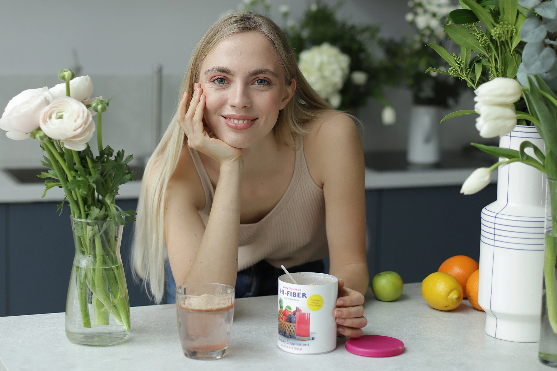 Daily Delicious Hi-Fiber ar asaī un melleņu garšu